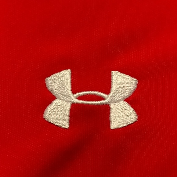 Under armour red loose fit polo size l - Picture 8 of 8